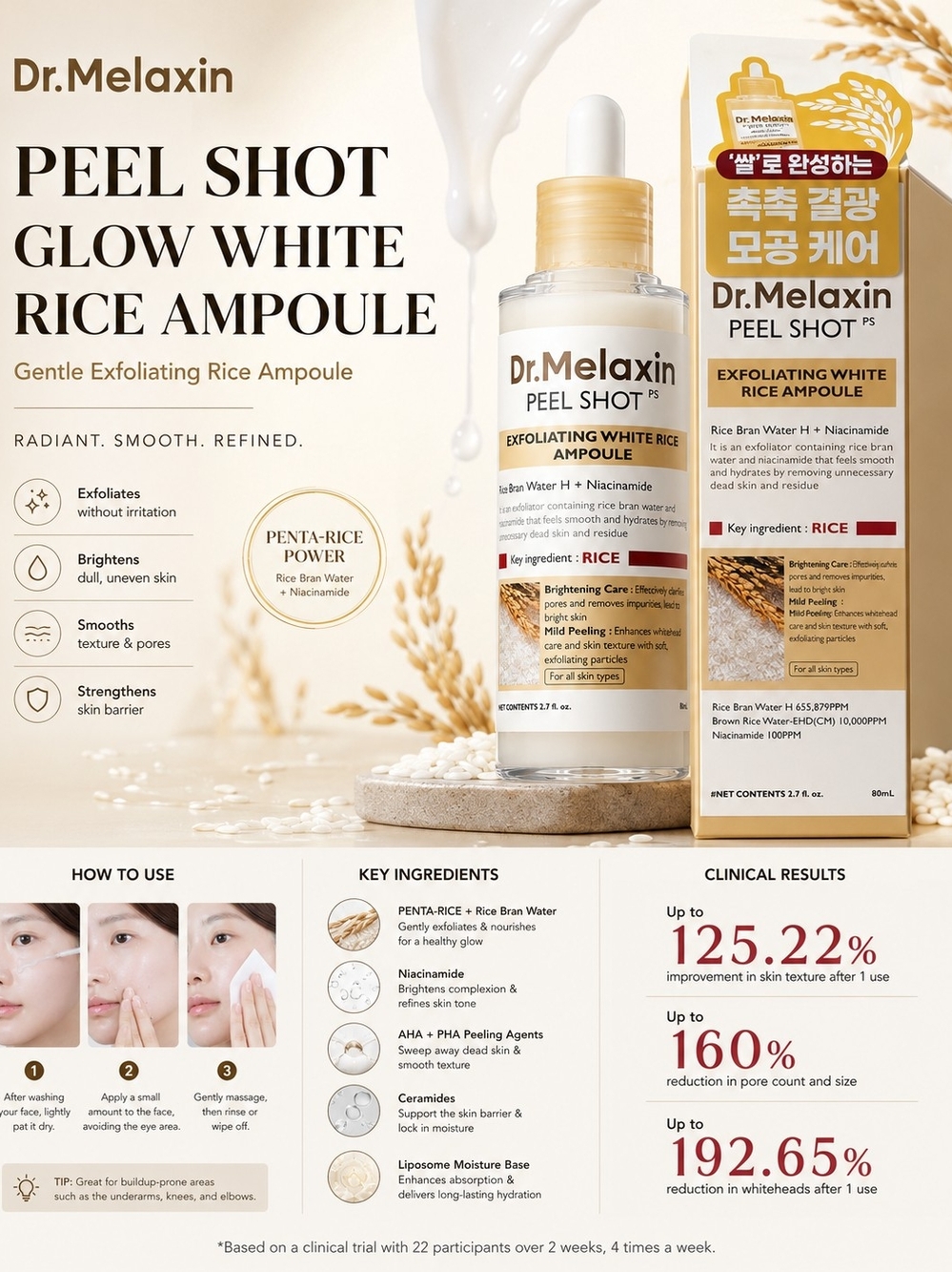 Dr. Melaxin Peel Shot White Rice Ampoule